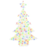 Albero di Natale con 100 LED Multicolore 120 cm Acrilico