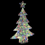 Albero di Natale con 100 LED Multicolore 120 cm Acrilico