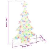 Albero di Natale con 100 LED Multicolore 120 cm Acrilico