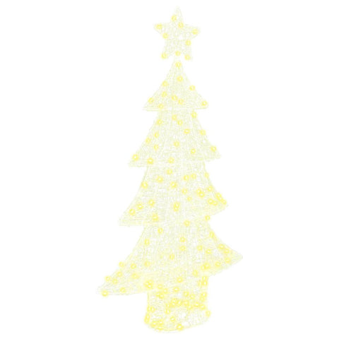 Albero di Natale con 160 LED Bianco caldo 150 cm Acrilico