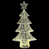 Albero di Natale con 160 LED Bianco caldo 150 cm Acrilico