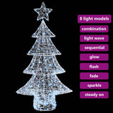 Albero di Natale con 160 LED Bianco freddo 150 cm Acrilico