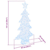 Albero di Natale con 160 LED Bianco freddo 150 cm Acrilico