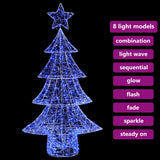 Albero di Natale con 160 LED Blu 150 cm Acrilico