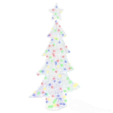Albero di Natale con 160 LED Multicolore 150 cm Acrilico