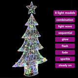 Albero di Natale con 160 LED Multicolore 150 cm Acrilico