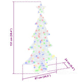 Albero di Natale con 160 LED Multicolore 150 cm Acrilico