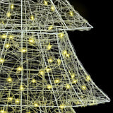 Albero di Natale con 240 LED Bianco caldo 180 cm Acrilico