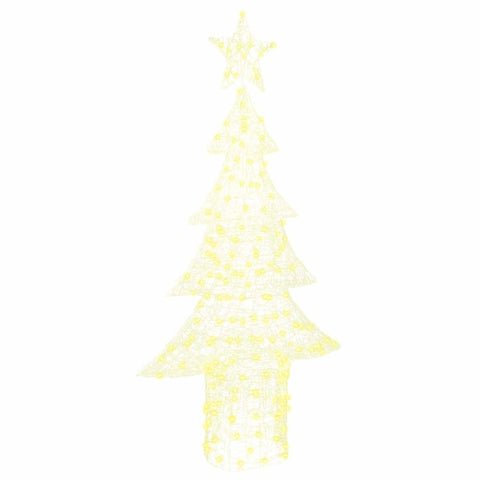 Albero di Natale con 240 LED Bianco caldo 180 cm Acrilico