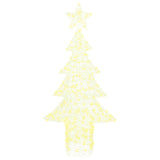Albero di Natale con 240 LED Bianco caldo 180 cm Acrilico