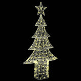 Albero di Natale con 240 LED Bianco caldo 180 cm Acrilico