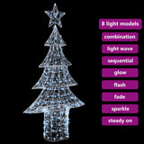 Albero di Natale con 240 LED Bianco freddo 180 cm Acrilico