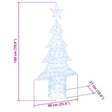 Albero di Natale con 240 LED Bianco freddo 180 cm Acrilico
