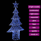 Albero di Natale con 240 LED Blu 180 cm Acrilico
