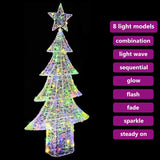 Albero di Natale con 240 LED Multicolore 180 cm Acrilico