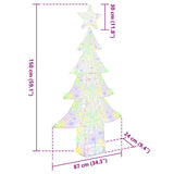 Albero di Natale con 240 LED Multicolore 180 cm Acrilico