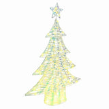 Albero di Natale con 120 LED Bianco caldo 120 cm PET