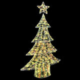 Albero di Natale con 120 LED Bianco caldo 120 cm PET
