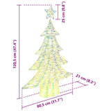 Albero di Natale con 120 LED Bianco caldo 120 cm PET