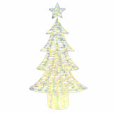 Albero di Natale con 160 LED Bianco caldo 150 cm PET