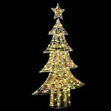 Albero di Natale con 160 LED Bianco caldo 150 cm PET