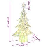 Albero di Natale con 160 LED Bianco caldo 150 cm PET