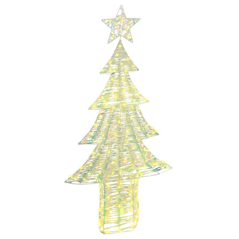 Albero di Natale con 240 LED Bianco caldo 180 cm PET