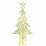 Albero di Natale con 240 LED Bianco caldo 180 cm PET