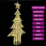 Albero di Natale con 240 LED Bianco caldo 180 cm PET