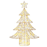 Albero di Natale con 120 LED Bianco caldo 120 cm PET