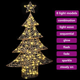 Albero di Natale con 120 LED Bianco caldo 120 cm PET