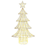 Albero di Natale con 160 LED Bianco caldo 150 cm PET