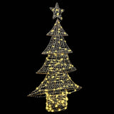 Albero di Natale con 160 LED Bianco caldo 150 cm PET