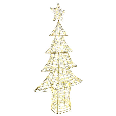 Albero di Natale con 240 LED Bianco caldo 180 cm PET