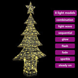 Albero di Natale con 240 LED Bianco caldo 180 cm PET