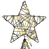 Albero di Natale con 240 LED Bianco caldo 180 cm Rattan