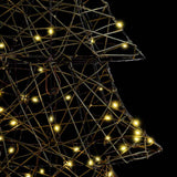Albero di Natale con 240 LED Bianco caldo 180 cm Rattan