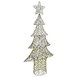Albero di Natale con 240 LED Bianco caldo 180 cm Rattan