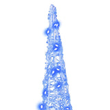 Albero di Natale con 90 LED 3 pcs Blu 20 x 20 x 80 cm Acrilico