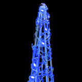 Albero di Natale con 90 LED 3 pcs Blu 20 x 20 x 80 cm Acrilico