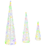 Albero di Natale 3 pcs Multicolore 20 x 20 x 80 cm Acrilico