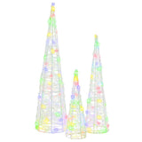 Albero di Natale 3 pcs Multicolore 20 x 20 x 80 cm Acrilico