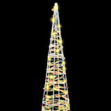 Albero di Natale 3 pcs Bianco caldo 20 x 20 x 80 cm PET