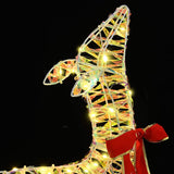 Famiglia di Renne 3 pcs Bianco caldo 67 x 26 x 127 cm PET