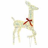 Famiglia di Renne 3 pcs Bianco caldo 67 x 26 x 127 cm PET