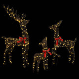 Famiglia di Renne 3 pcs Bianco caldo 67 x 26 x 127 cm Rattan