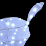 Famiglia di renne 3 pcs Bianco freddo 68 x 26 x 127 cm Tessuto