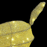 Famiglia di renne 3 pcs Bianco caldo 68 x 26 x 127 cm Tessuto