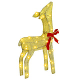 Famiglia di renne 3 pcs Bianco caldo 68 x 26 x 127 cm Tessuto