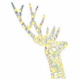 Renna 3D con 140 LED Bianco caldo 128 cm PET